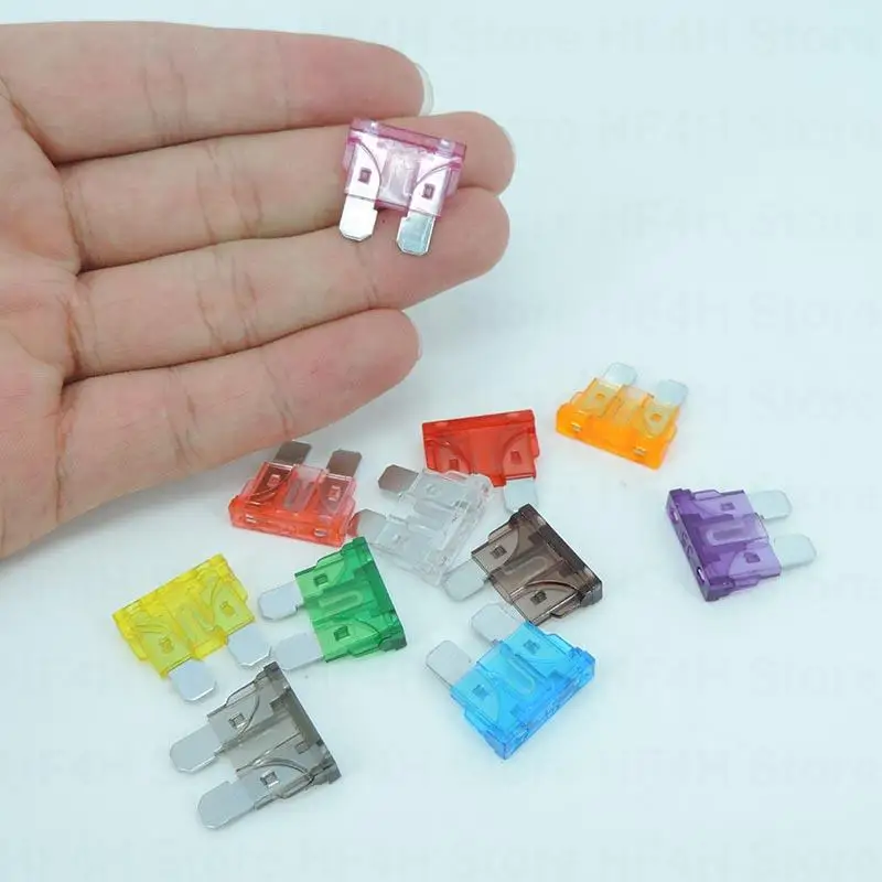 10pcs Medium Standard Blade Fuse Insert ZINC Pins 1A 2A 3A 5A 7.5A 10A 15A 20A 30A 40A 50A Refitted For Auto Car Truck B4