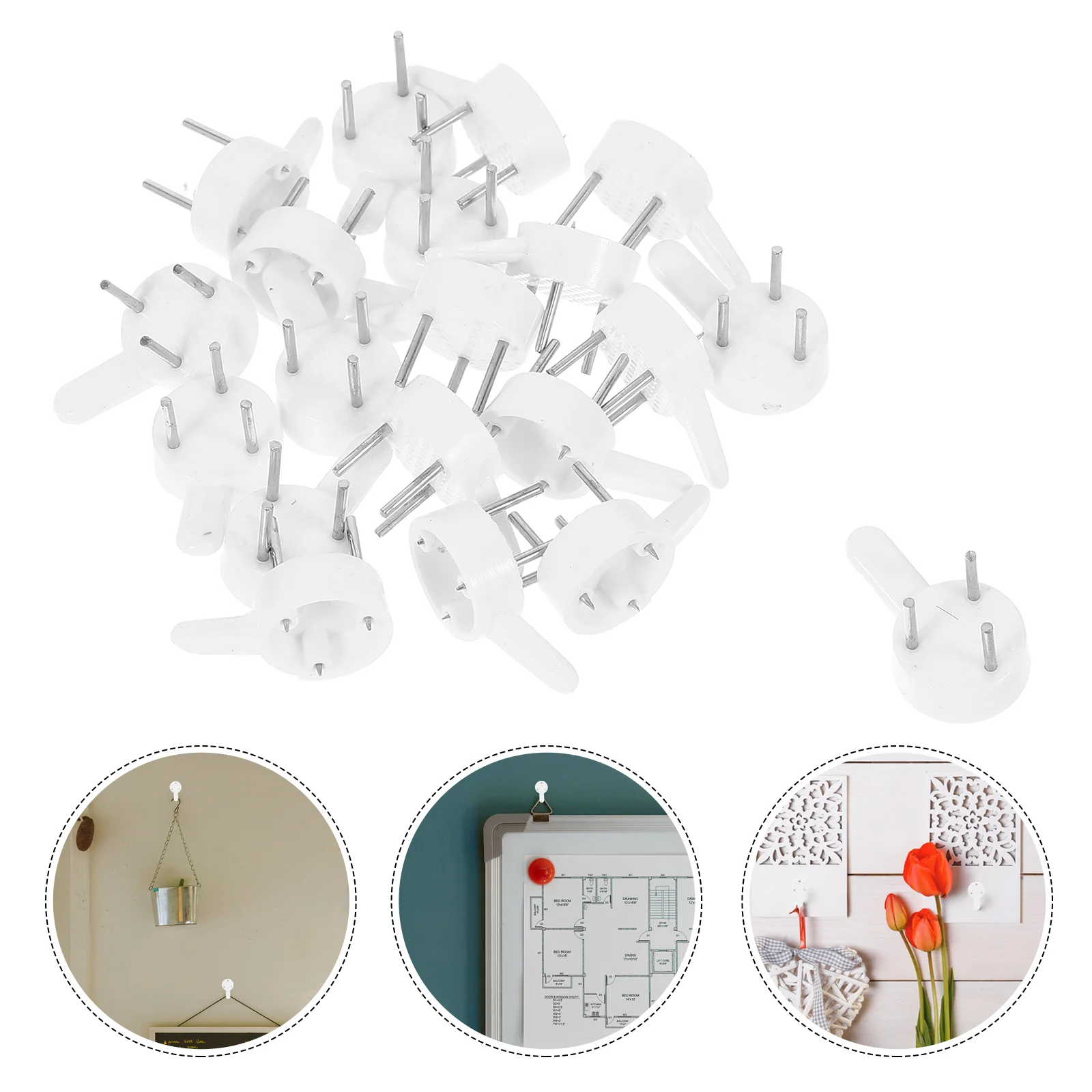 

20 Pcs Seamless Nail Photo Frame Picture Hooks for Hanging Free Iron No Trace Invisible