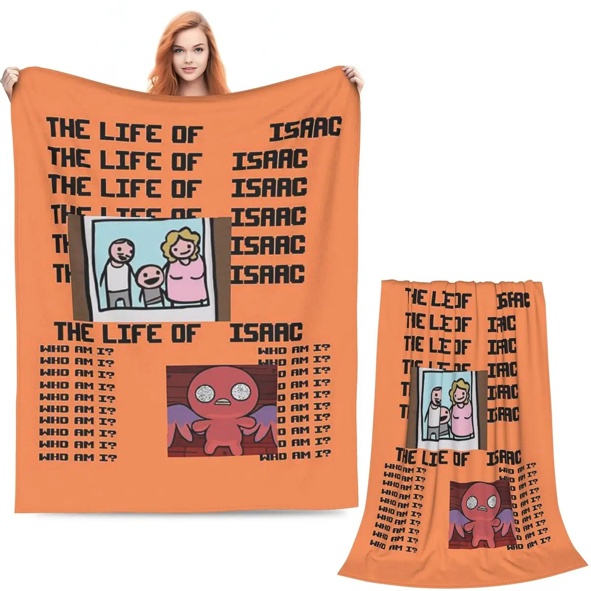 Game The Binding Of Isaac Print Blankets Soft Warm Flannel Throw Blanket Bedspread for Bed Living room Picnic Travel Home Sofa