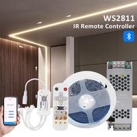 WS2811 Pixel LED Strip Lights 24V Horse Race Running Water Flexible Ribbon Smart Linear Lighting Bluetooth APP IR Remote Control