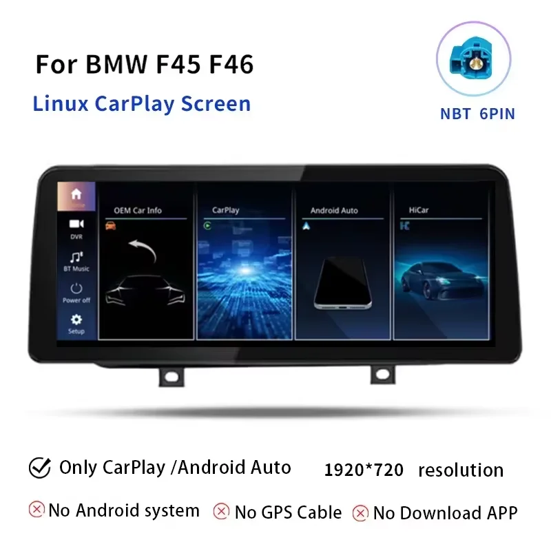 10.25 "Uckazy Android 14 Autoradio voor BMW F45 F46 F87 2013-2018 Carplay Multimedia GPS Navigatie Stereo DSP Scherm Hoofdunit 4G Audio