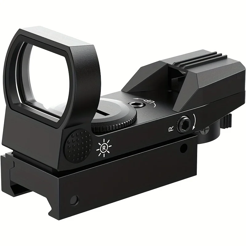 

HD101 Reflex Sight Red Green Dot Optics 4 Adjustable Reticles Sight With Button Brightness Adjustment