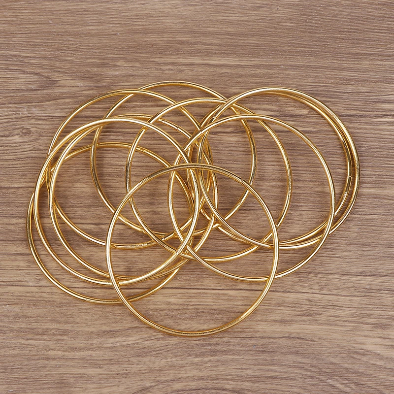 10Pcs 8cm Golden Iron Ring Gold Dream Catcher Metal Rings Hoops Macrame Ring For Dreamcatchers And Crafts