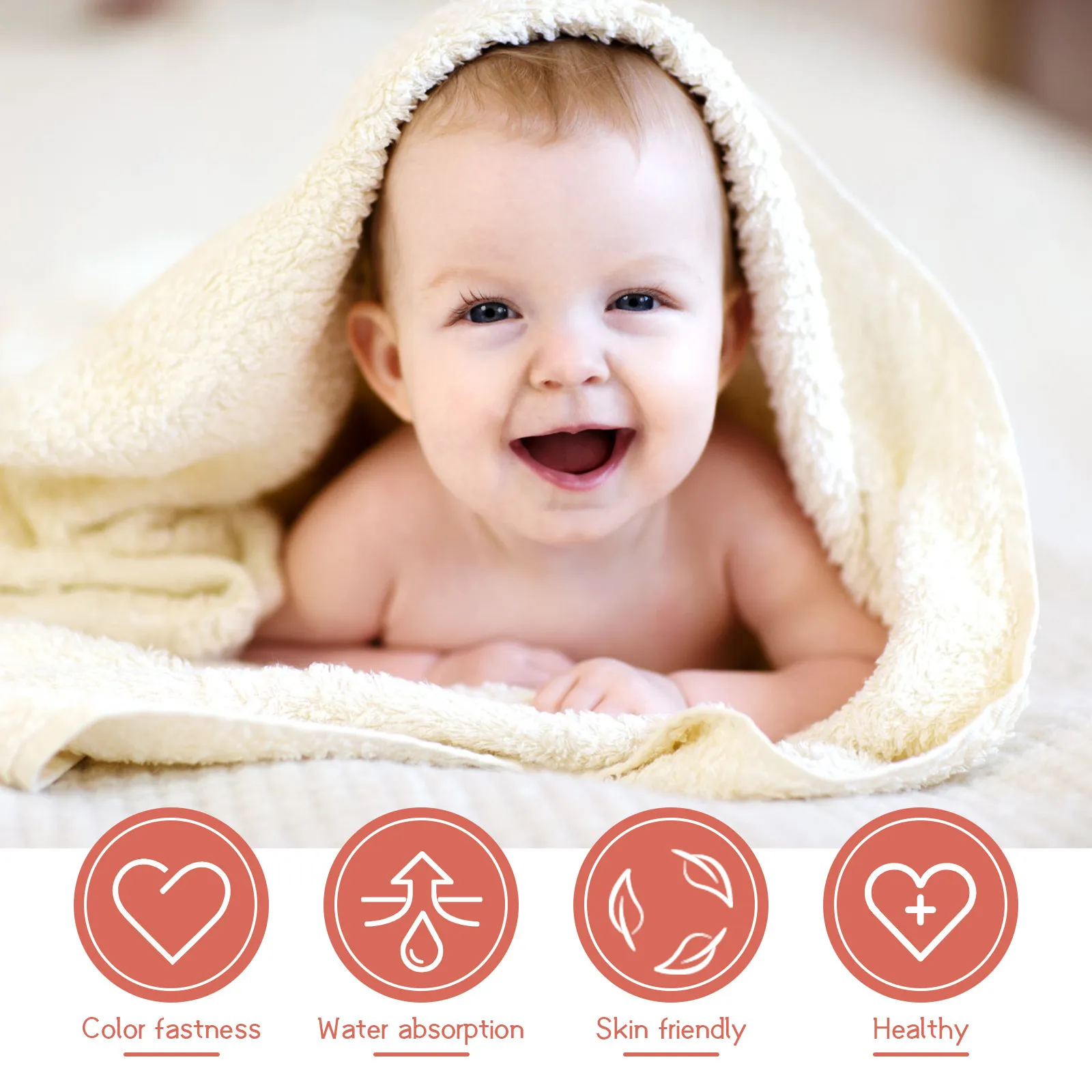 

10Pcs Double Layer Cotton Towel for Infants Highly Absorbent Face Washcloth Fast Drying Baby Bibs Saliva Towel Newborn