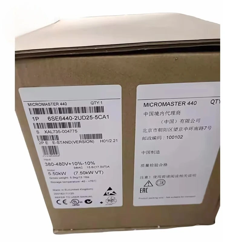 

Новый оригинальный контроллер ПЛК для инвертора 6SE6440 Micromaster 440 5.5кВт 6SE6440-2UD25-5CA1