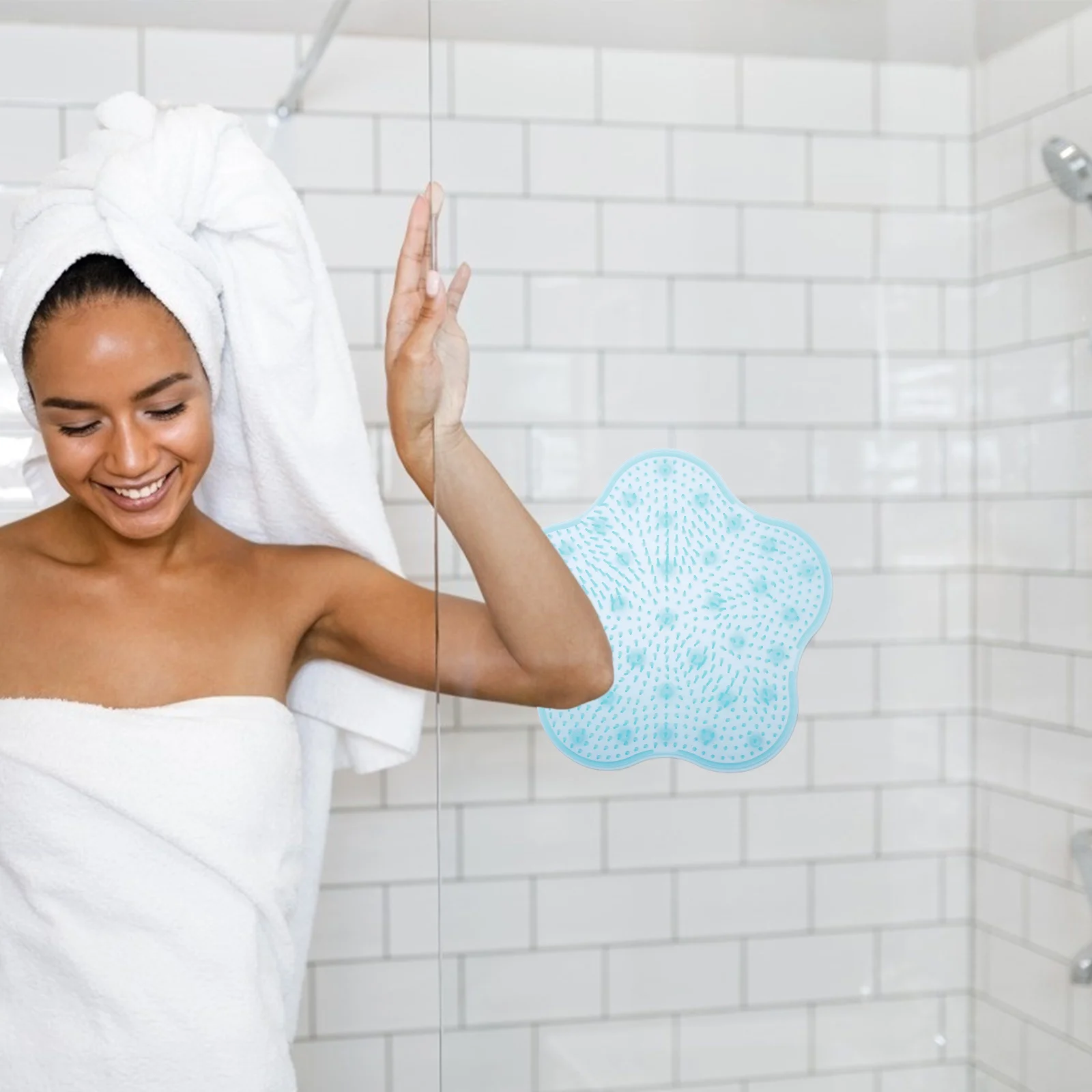 2 قطعة غسيل القدم الحمام ضمادة مساج مقاومة للاهتراء Tpr شفط كأس قدم الأنظف للاستحمام العناية بالقدم الراحة