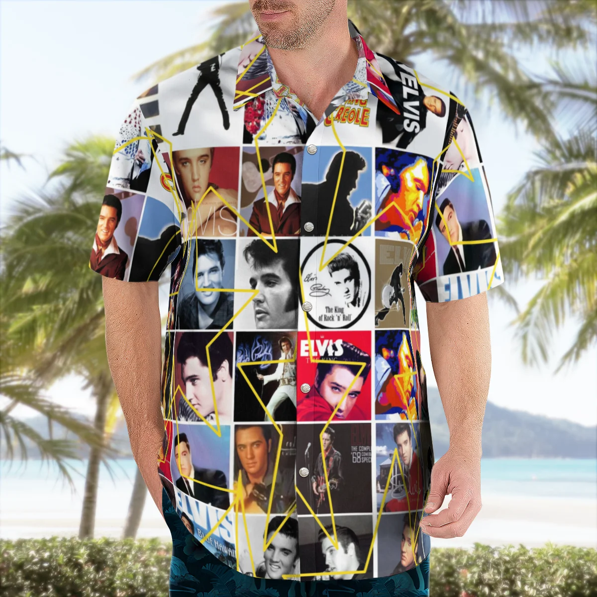 T-shirt de plage hawaïenne pour hommes, chemise Harajuku avec impression 3D El Rey, El Rey, Rock, El Rey, Hip Hop, nouveau 2022