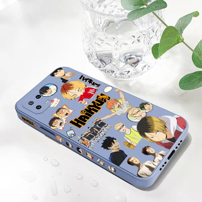 Pallavolo Boy Haikyuu custodia per telefono per Xiaomi Mi 13 12 12T 12S 11 11T Ultra 10 10T 9 9T 9SE 8 Pro Lite 5G Cover in Silicone liquido