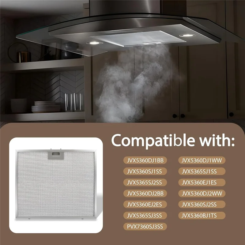 2 PCS WB02X27203 Range Hood Grease Filter For GE Range Hood JVX5360DJ1BB JVX5360DJ1WW JVX5360SJ1SS JVX5365SJ1SS-A68E