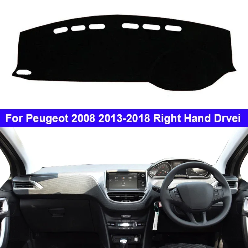 

Автомобильный внутренний чехол на приборную панель для Peugeot 2008 2013-2018 LHD RHD коврик для приборной панели, ковер, подушка против солнца 2017 2016 2015 2014