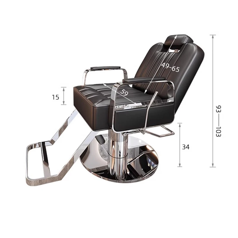 Nordic Luxury Barber Chairs Barbershop Swivel Lift Foldable Backrest Barber Chairs Perm Hair Dyeing Salon Furniture Sedie FYBC