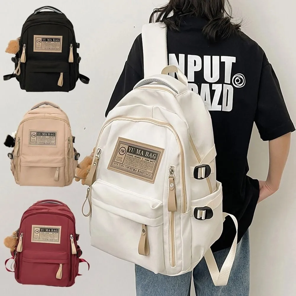 

Высококачественный студенческий рюкзак большой емкости с несколькими карманами для отдыха, нейлоновая школьная сумка на молнии, повседневный подростковый рюкзак, подарки