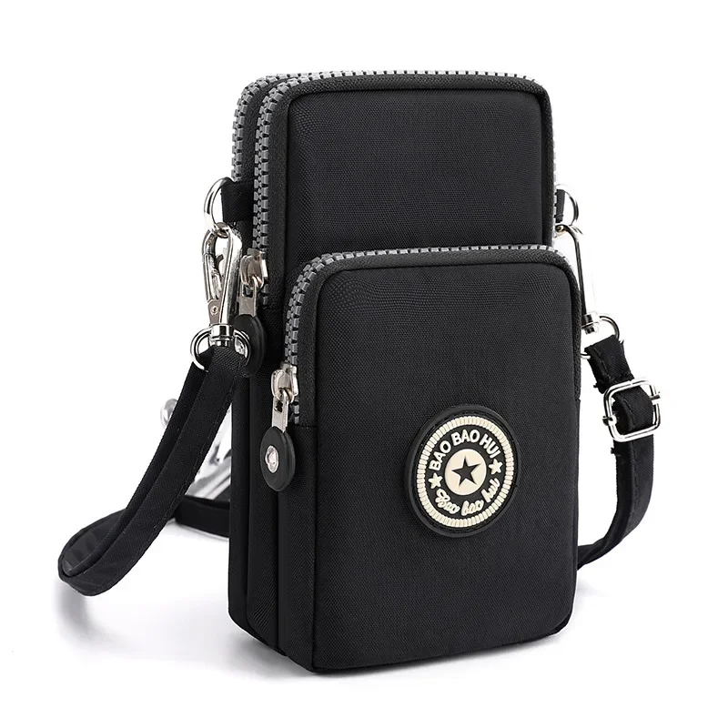 Portable Shoulder Bags Nylon Waterproof Women Mobile Phone Bags Mini Female Messenger Purse Lady Wallet Female CrossBody Bag