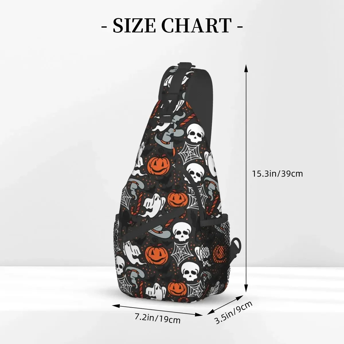 Doodle Ghosts Crossbody Torby na klatkę piersiową Halloween Kieszenie Pakiet podróżny Messenger Sportowa torba na ramię dla nastolatków unisex