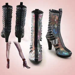 Clown Joker Princess Harleen Cosplay Boots Anime For Women Girls Halloween Clown Shoes Customzied