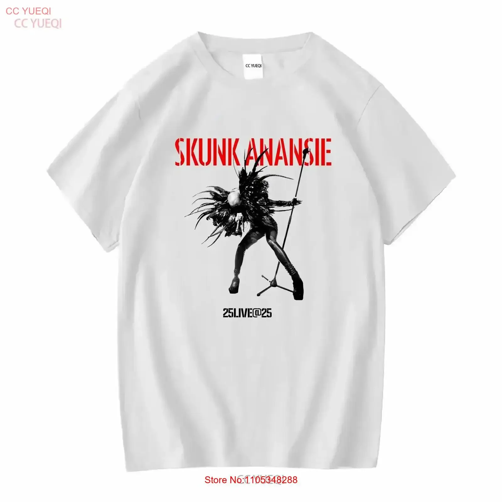 SKUNK ANANSIE 25 LIVE NEW YELLOW T SHIRT vintage Washed Stylish fashion Stretched Breathable homme vintage Washed Versatile