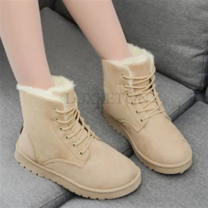 Thick Soled Round Toe Mid Cut Snow Boots Provide Warmth Comfort and Softness Women Short Boots Are Casual Fashionable