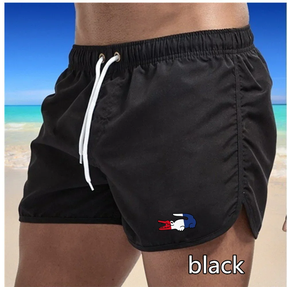 Summer men's beach shorts fitness and sports shorts casual printed beach pants swimming pants cool and quick drying shorts