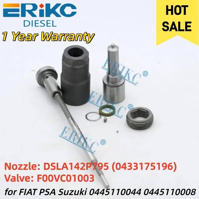 

Ремкомплекты форсунок F00ZC99024 DSLA142P795 Форсунка 0433175196 Клапан F00VC01003 для FIAT PSA Suzuki 0445110044 0445110008