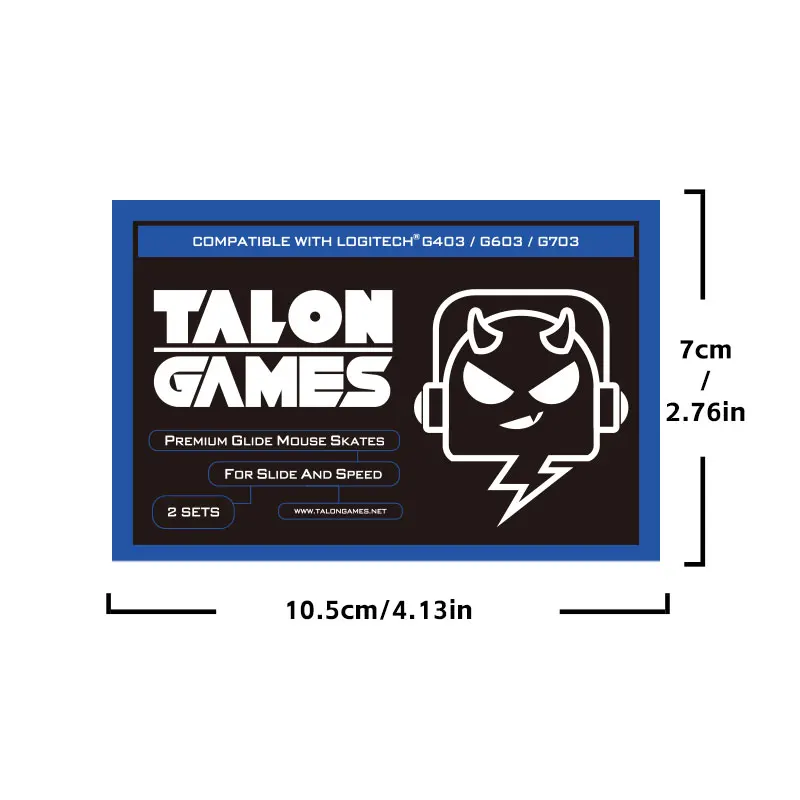 TALONGAMES 2 Bộ Tùy Chỉnh Cạnh Cong Chuột Trượt Chuột Chân Cho Logitech G403/G603/G703 Chơi Game White lướt Nhẹ Đường Cong Edge