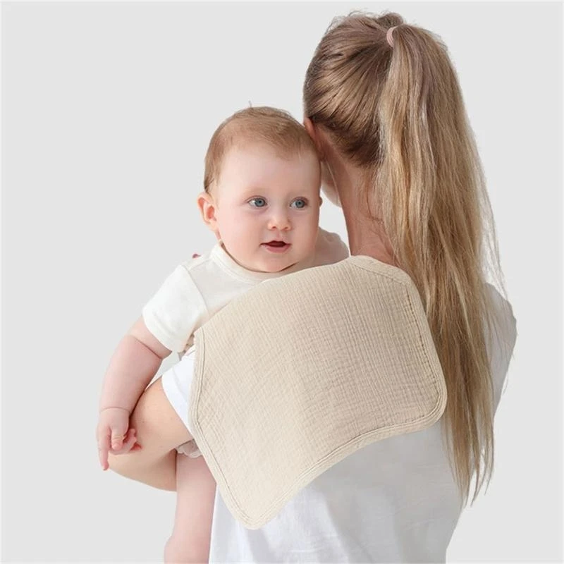 J15U 침을 흘리는 아기 턱받이 신생아 거즈 면화 간호 턱받이 부드러운 트림 천 베개 커버 높은 흡수성 유아 트림 천