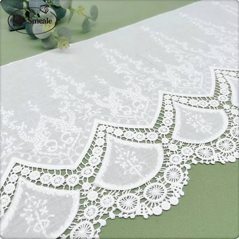 3D Embroidery Hollow Cotton Lace, Children\'s Dress, Circle Lace Fabric