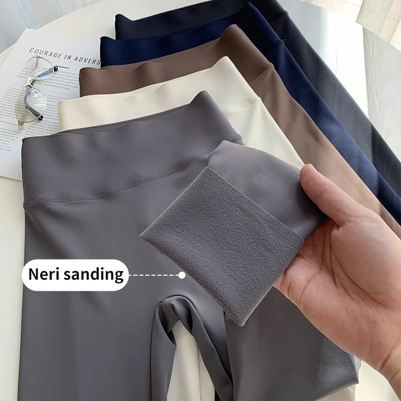 Women Brushed Shark Leggings, 2026 Spring Autumn New, High Waist Tummy Control Yoga Pants, Fleece Lined Warm Thermal Leggings Fo