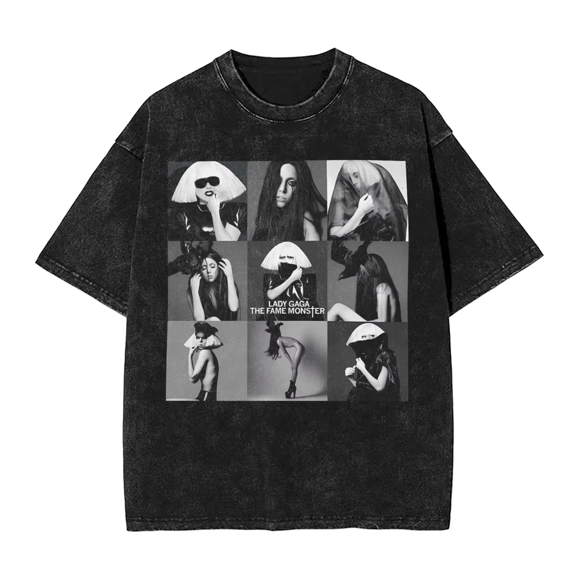 

Men Women T Shirt Ladys Gagas The Fame Monster Washed T-Shirts Popular Summer Tees Y2K Fun Design Casual Tops Birthday Gift