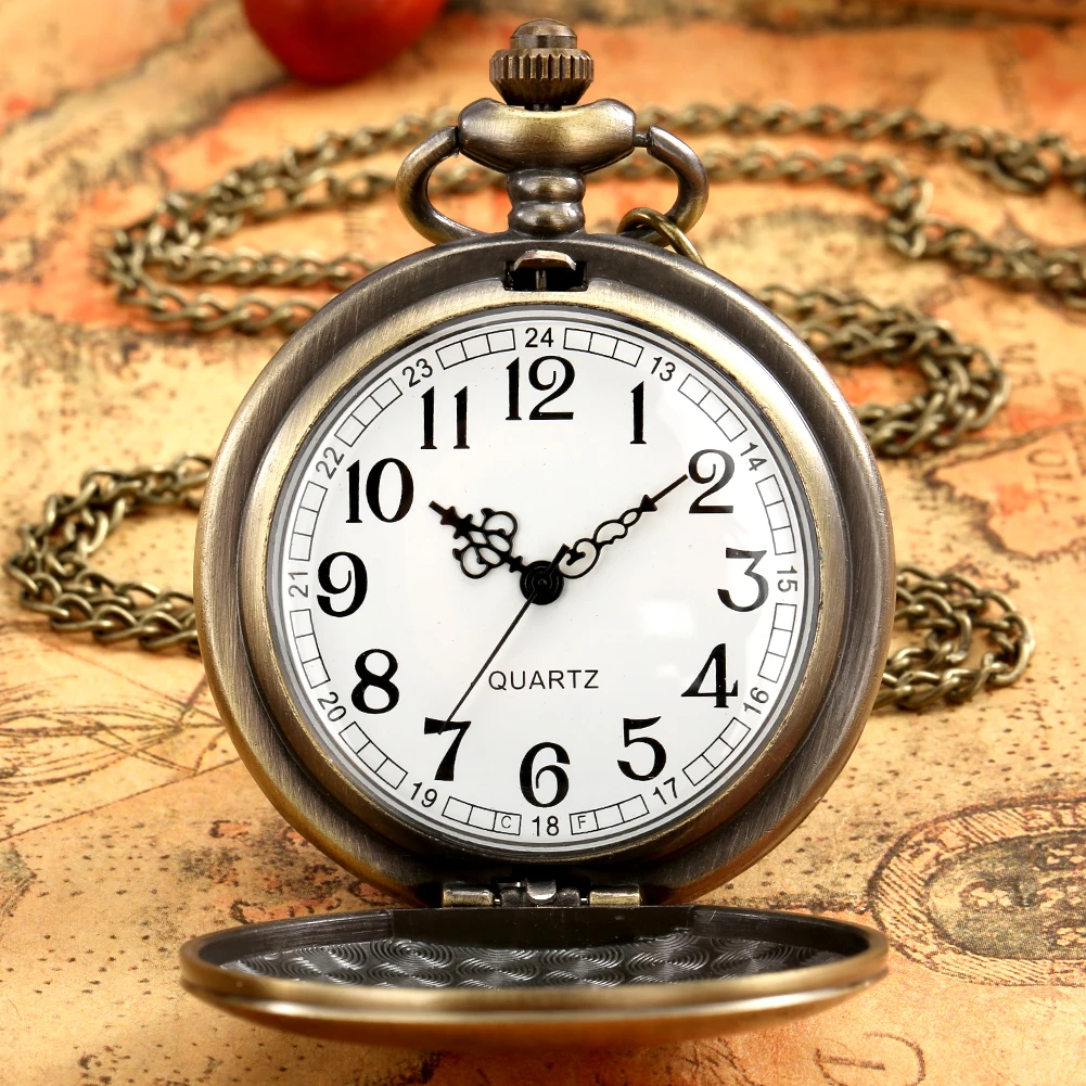 To My Groomsman Bronze Necklace Pocket Watch Black Fob Chain Pendant Pocket Clock Wedding Souvenir Vintage Timepiece Gift