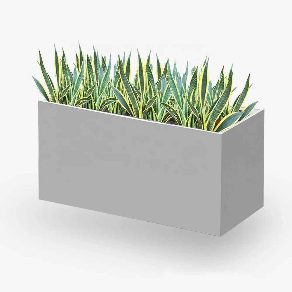 

Customized Indoor/Outdoor Flower Pot Stand Large Garden Minimalist Sheet Metal Planter Box Corner
