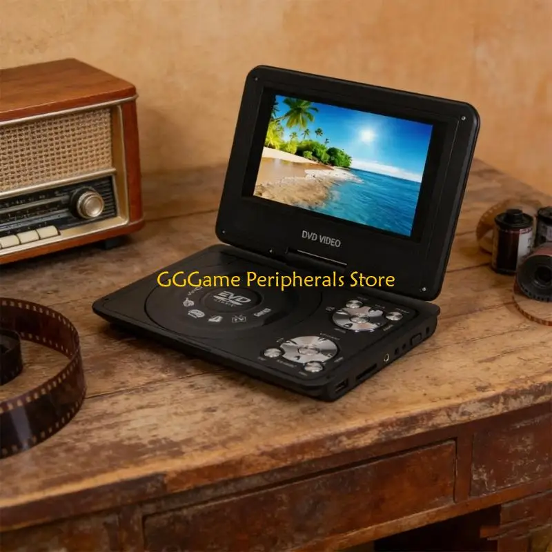 U55B 7.8Inch Wide Screen Disc Player With Speakers Video Auditory Input and Output And FM Radio Receiver