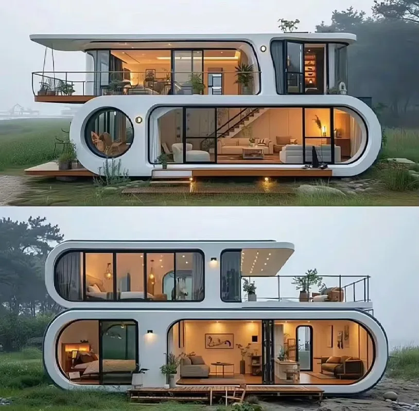 مستودع كبسولة الفضاء المتكامل Apple Mobile Board House حاوية جاهزة منزل صغير