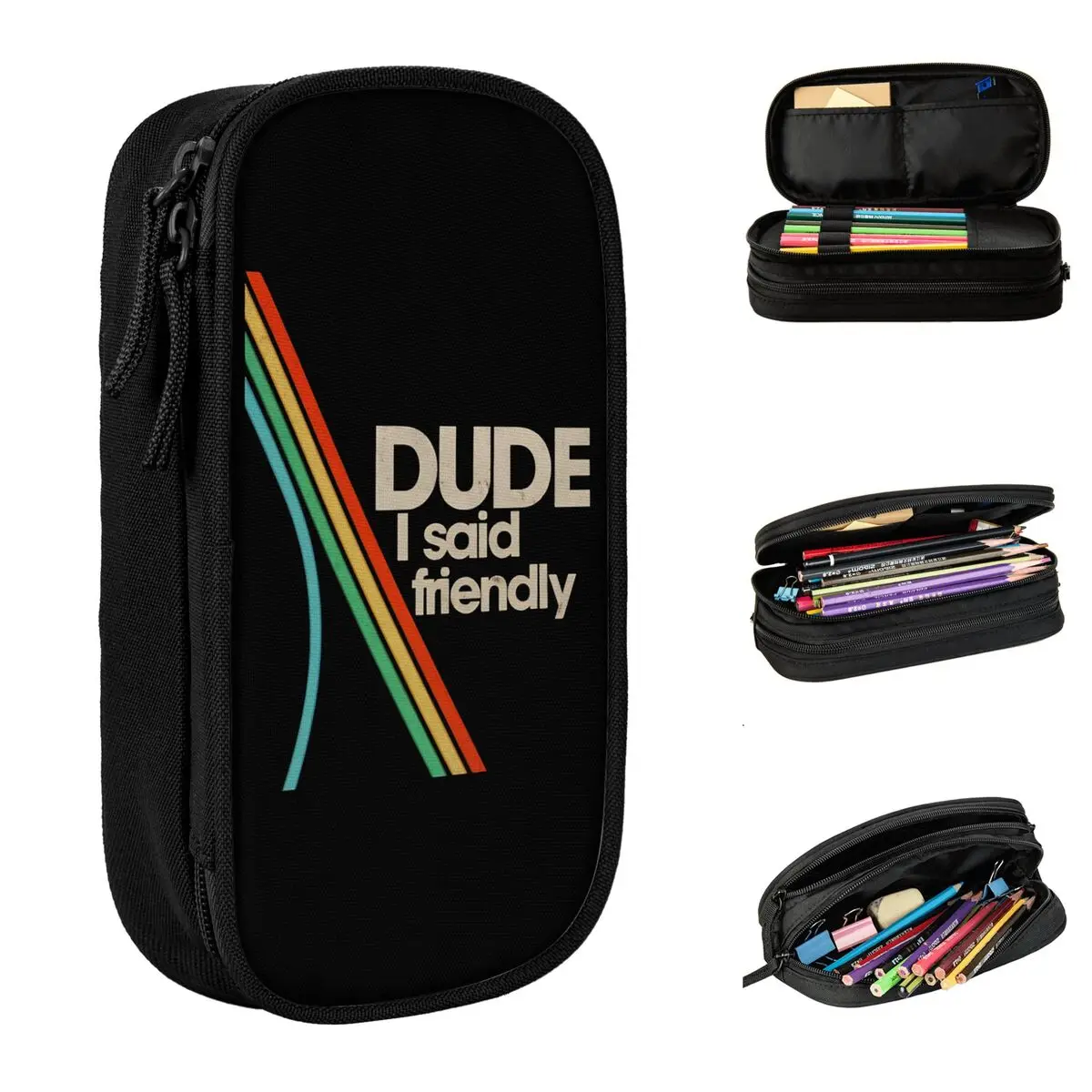 

Arc Raiders Dude I Said Friendly Pencil Cases Pencilcases Pen Holder for Student Large Storage Bag School Gifts Stationery