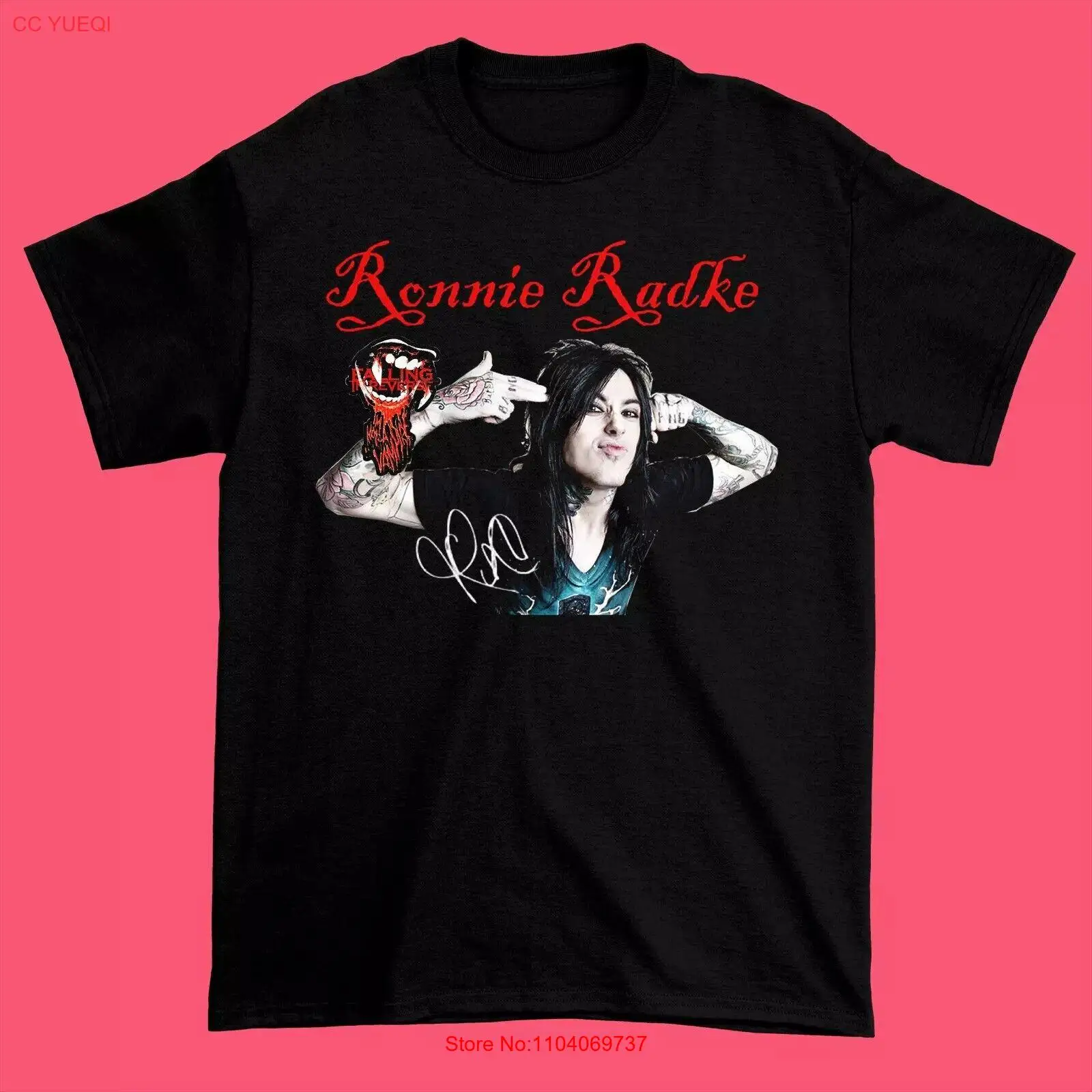 Ronnie Radke Falling in Reverse Black T-shirt Gift For Men Women