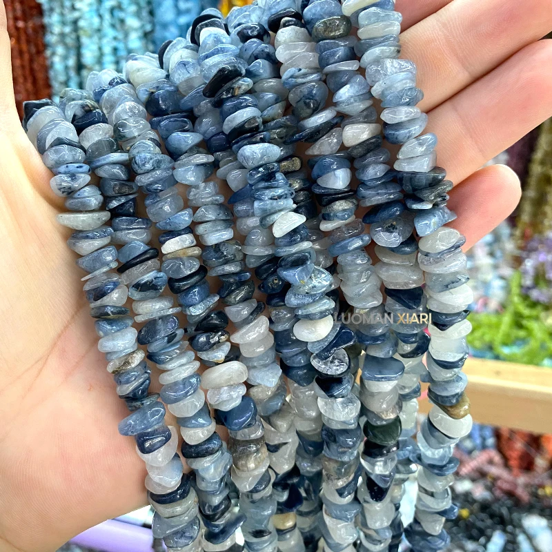 9-10mm Unregelmäßige Roh-Natursteinperlen aus Amazonit, Amethyst, Charoit für Schmuckherstellung, DIY-Armband-Charms und Zubehör – Detail 4