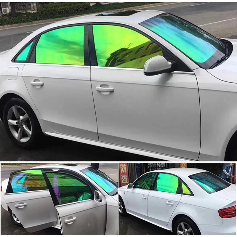 Automotive Color Change Chameleon Aurora Green Window Film 64 %VLT High Insulation Car Sticker UV Blocking Windshield solar Film