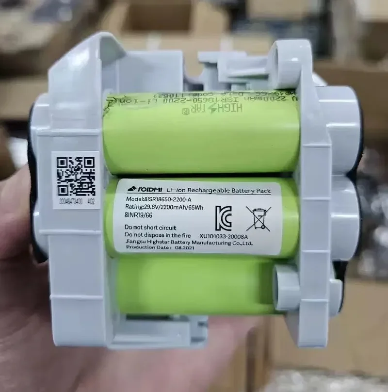 100% Original 2200mAh 29.6V for Roidmi 8ISR18650-2200-A F8 F8E XCQ01RM Handheld Vacuum Cleaner Battery