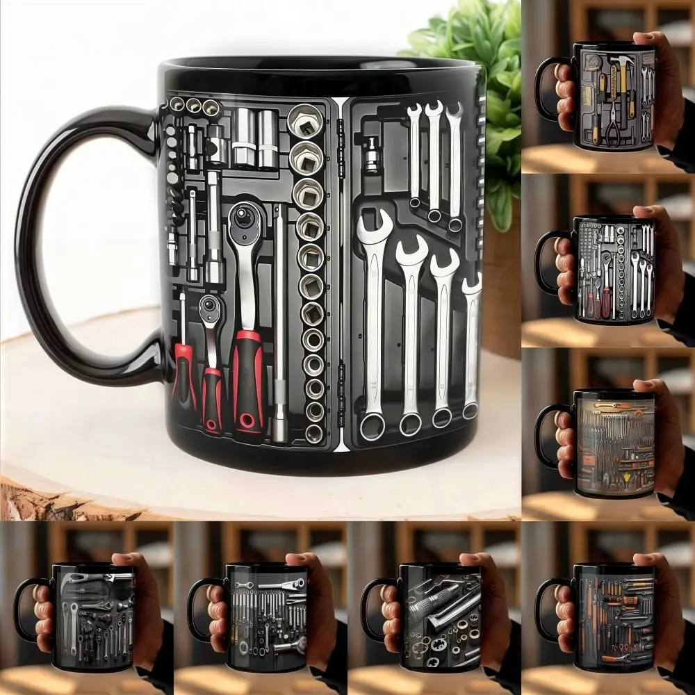 

Funny 325ml Mechanic Coffee Mug Ceramic Wrench Pattern Water Cup Sturdy Toolbox Design Mechanic Mug Auto/Car Mechanic Gift