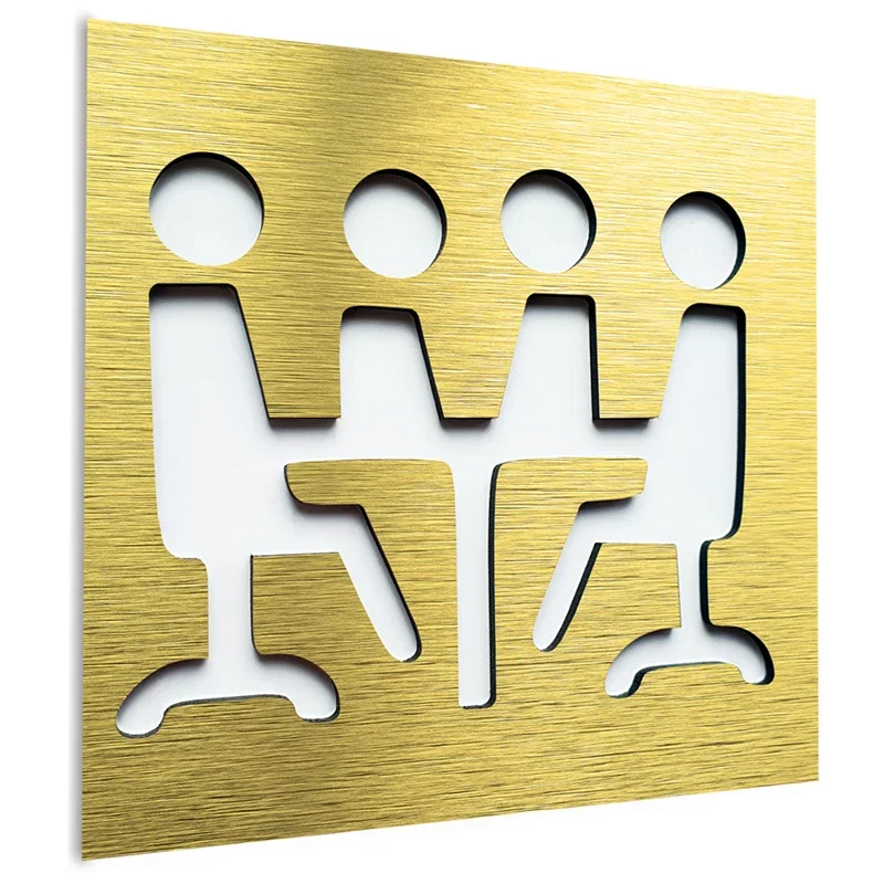 Customized Composite Aluminum Board Conference Room Sign Office Meeting Door Street Name Office Backing Panel Signs