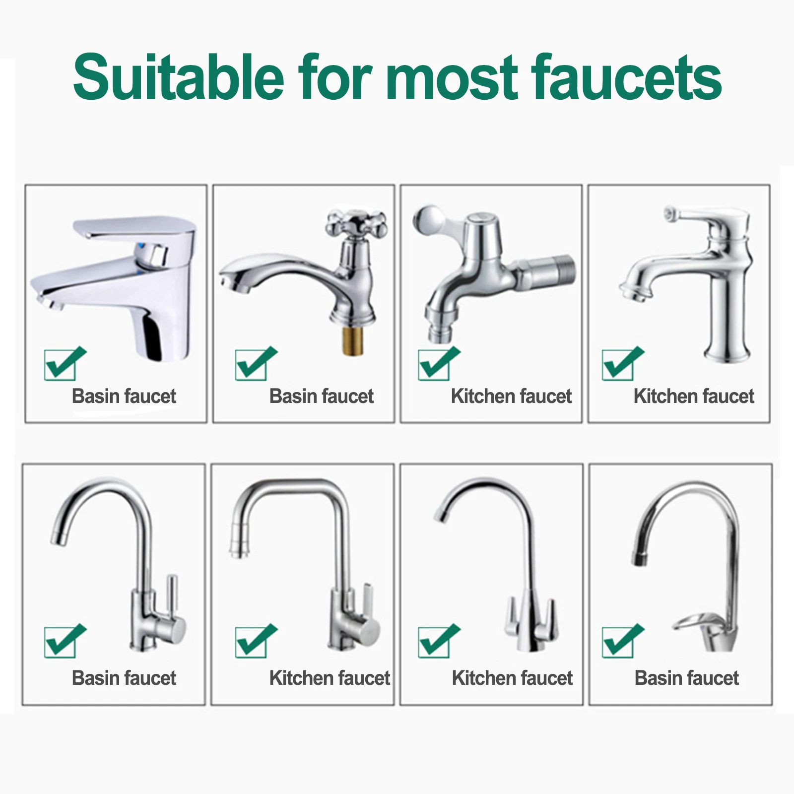 Faucet Filter Adjustable Water Tap Extension Filter Shower Water Tap Extender Faucet Expansion Joint Kitchen Basin Faucets Acces