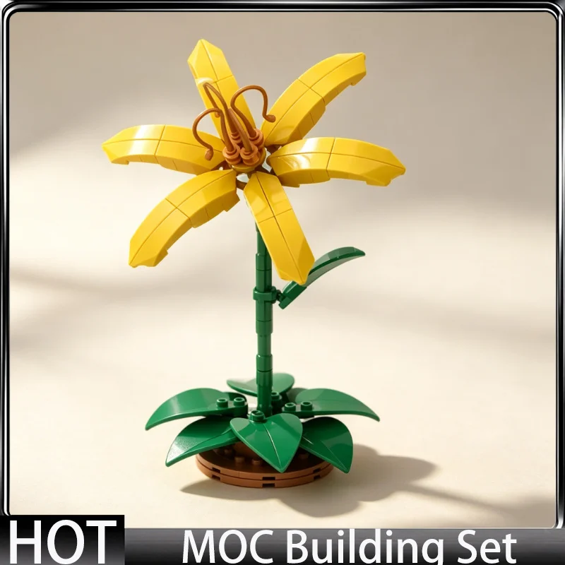 107 PCS Flowers Rapunzel Flower MOC Customize Modular Building Block Design Kids Popular Educational DIY Boys Holiday Toy Gifts