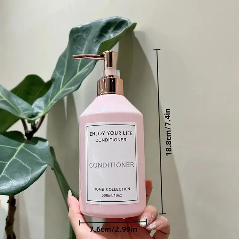 1PC 500ml เครื่องจ่ายสบู่รีฟิลแชมพู Conditioner Body Wash Dispenser ขวดห้องน้ําขวดปั๊มของเหลว Bath Decor