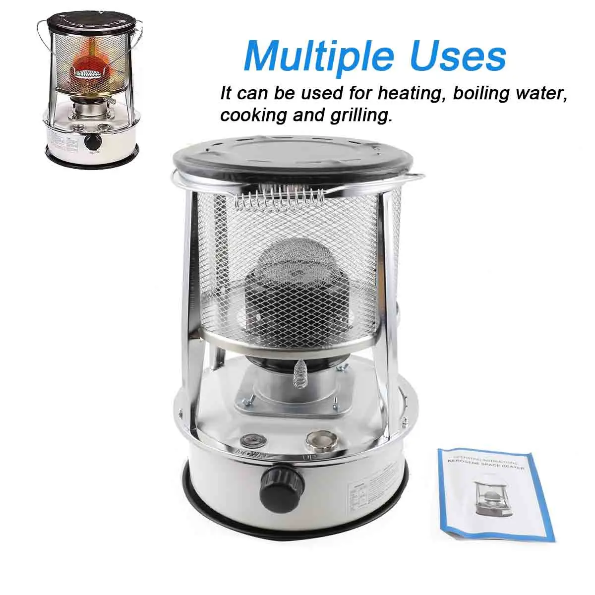 Estufa de queroseno de 6L para exteriores, calentador de combustible portátil diésel, quemador de cocina de calefacción de aceite para interiores, pesca en hielo, Camping, hogar