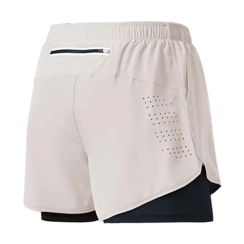 Gym Shorts Men Double-deck Workout Shorts Quick Dry Training Short Pants Fitness Sport Jogging Pants Bottoms Running Shorts Men