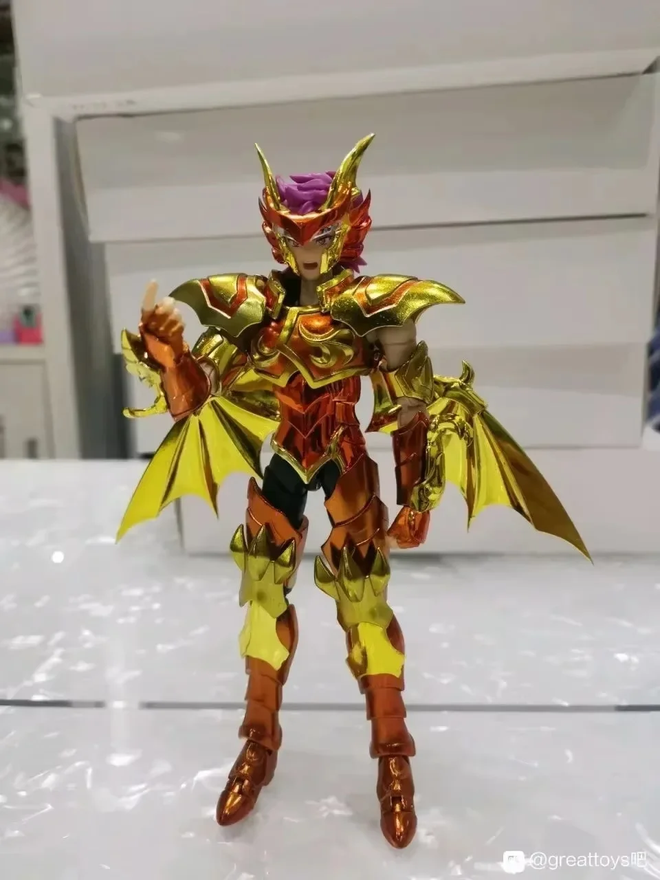 Figurine de Saint Seiya en PVC avec armure en métal, jouets en stock, modèle d'étoiles, grill mythe, ex Marina, Scylla Io