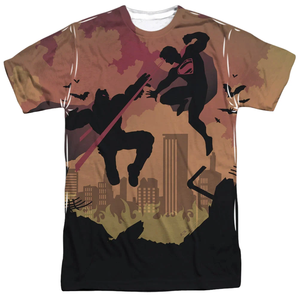 Camiseta con estampado temático de superhéroe Batman para niño, camiseta de Anime Batman v Superman, camiseta de verano a la moda para niños y adultos, ropa 2026