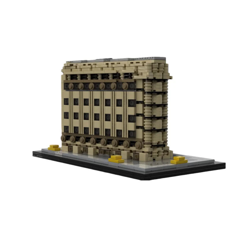 Model budynku na dachu w stylu MOC - zestaw klocków z drobnych elementów, 926 elementów - odpowiedni dla wszystkich