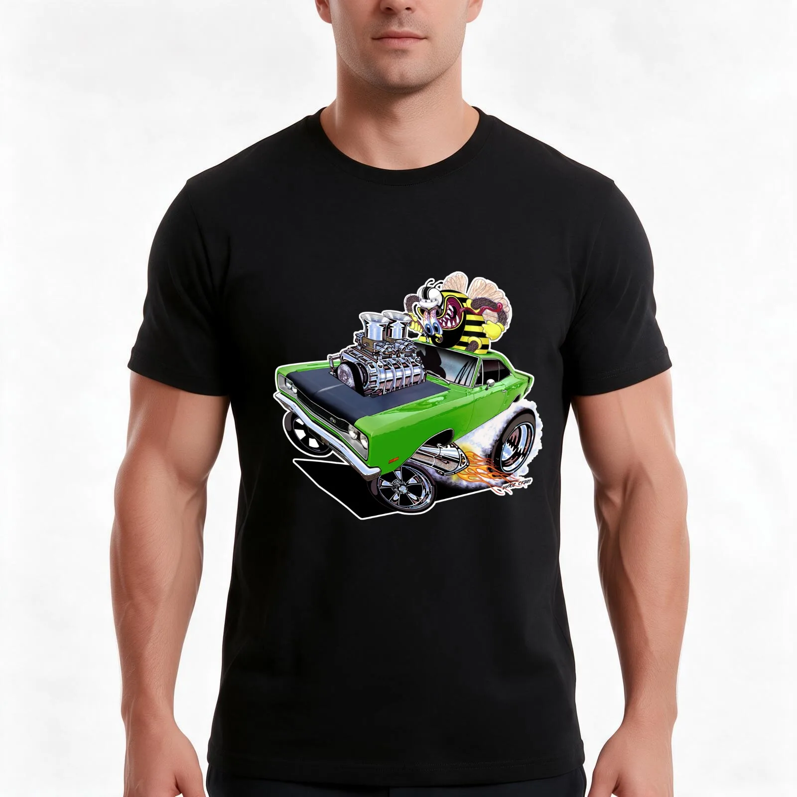 Vince Crain High Octane 1969 Born to Buzz sublime T-Shirt, Summer Casual Cotton Tee, Oversized Streetwear Tops, Unisex Men Women
