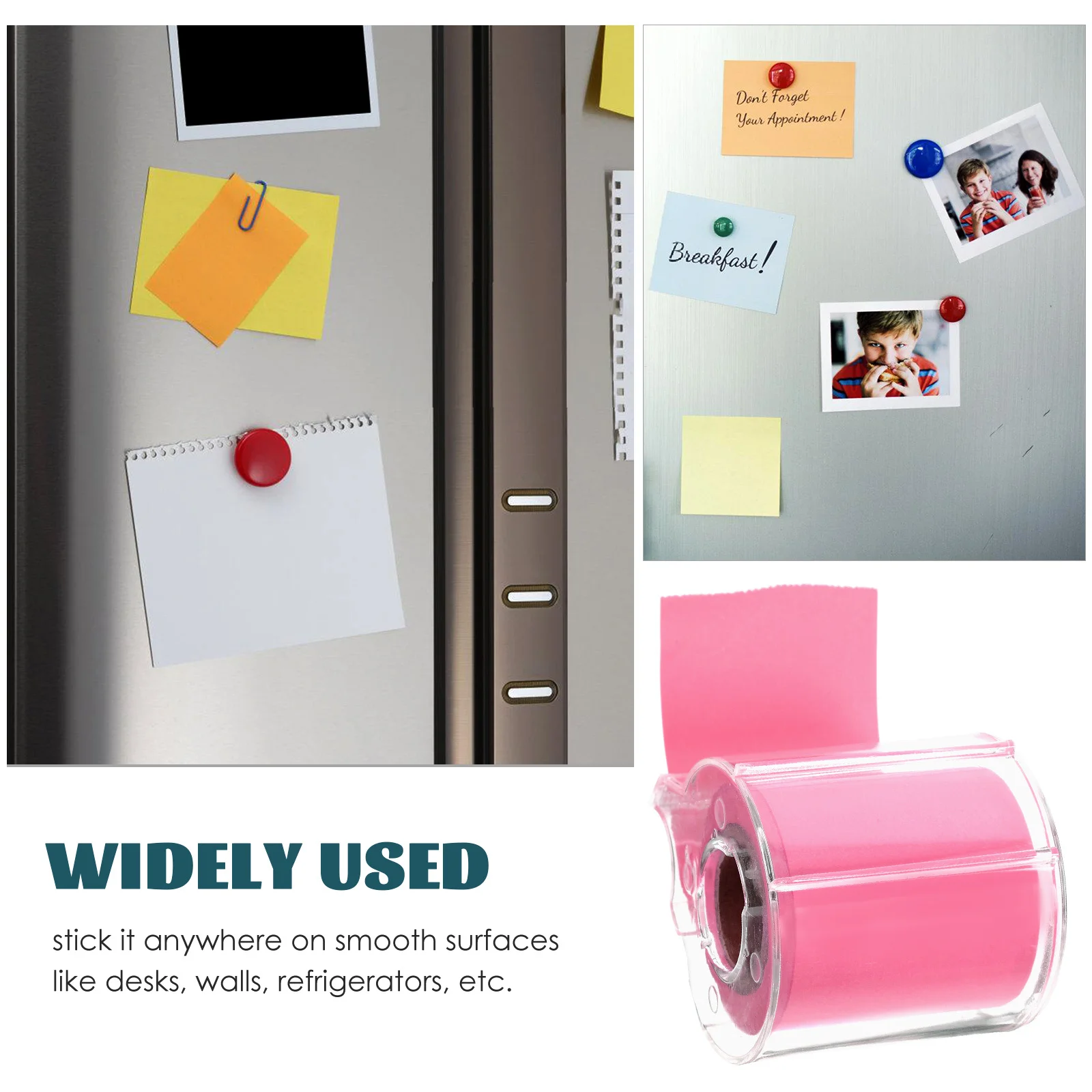 ملصق مذكرة بشريط لاصق كامل أنيق، ورق عملي، لاصق قوي، استخدامات متعددة، ملحق مكتبي سهل الإزالة #4