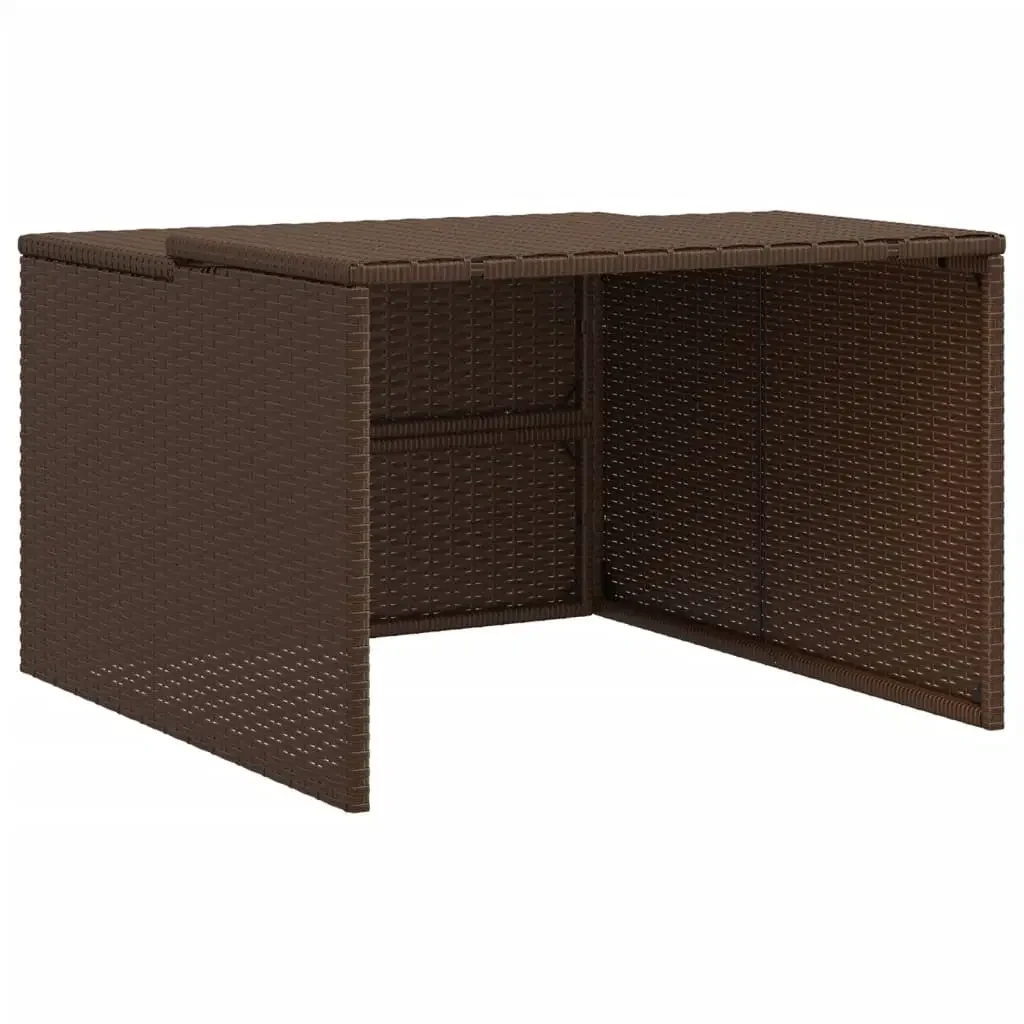 Garage de tondeuse robot en rotin XR, abri de jardin extérieur marron, 33.9 "x 35.4" x 20.5 ", 22.4"